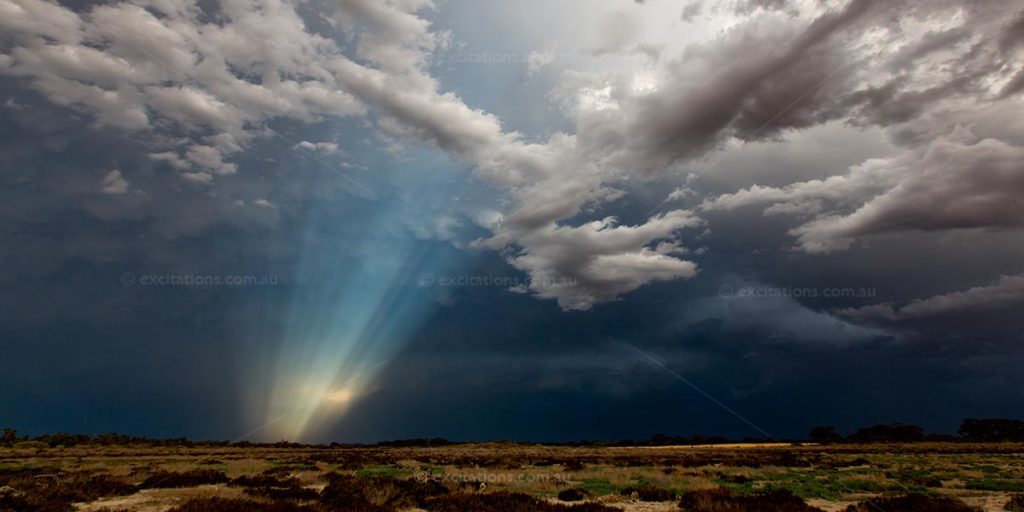 Very dark thunderstorm sky with ET lighting, for stock photos of 
Australia
